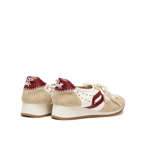 真美诗2026年春季新款双蝴蝶结点缀马年限定坡跟德训鞋YA401AA6