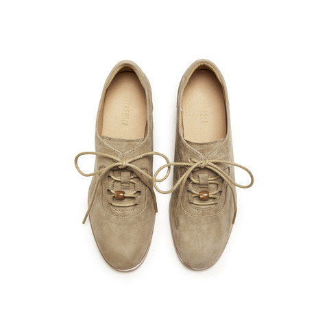 真美诗2026年春季新款软糯舒适羊皮粗跟牛津鞋YA702AM6