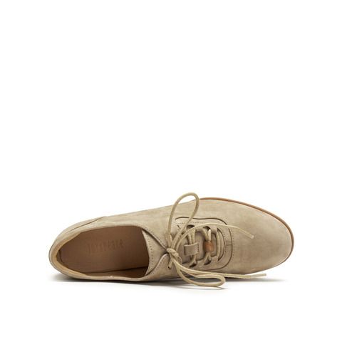 真美诗2026年春季新款软糯舒适羊皮粗跟牛津鞋YA702AM6