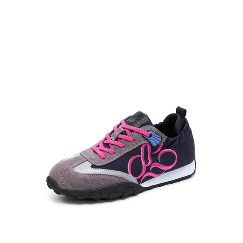 真美诗2026年春季新款山系户外风撞色萌爪鞋带扣德训女鞋24201AM6