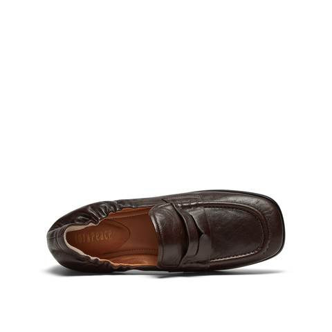 真美诗2026年春季新款商务通勤细腻柔软优质小羊皮乐福鞋R2001AA6