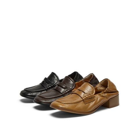 真美诗2026年春季新款商务通勤细腻柔软优质小羊皮乐福鞋R2001AA6