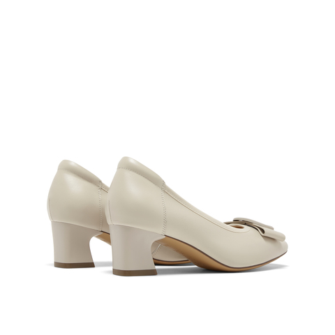 真美诗2026年春季新款简约饰扣舒适通勤牛皮革女鞋18086AQ6