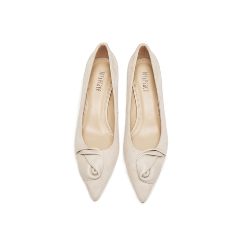 真美诗2026年春季新款通勤精致软糯羊皮革气质猫跟鞋单鞋26713AQ6