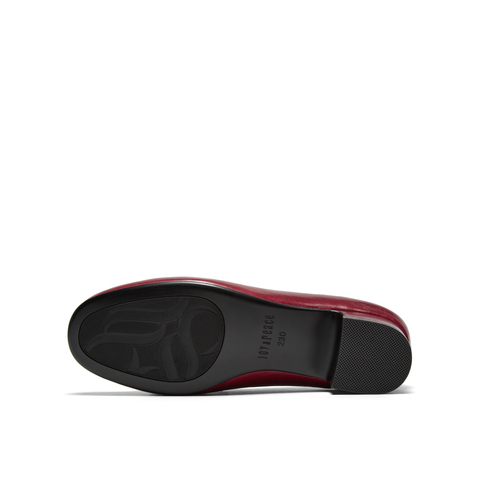 真美诗2026年春季新款微褶鞋头羊皮革古典英伦流苏乐福鞋83067AA6