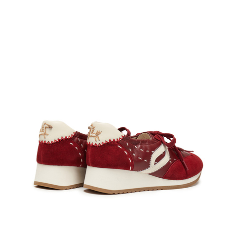 真美诗2026年春季新款双蝴蝶结点缀马年限定坡跟德训鞋YA401AA6