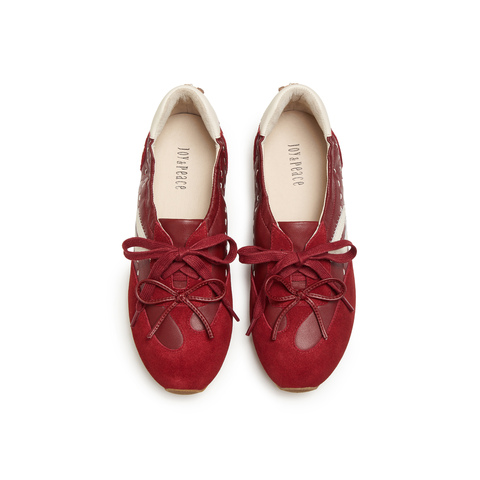 真美诗2026年春季新款双蝴蝶结点缀马年限定坡跟德训鞋YA401AA6