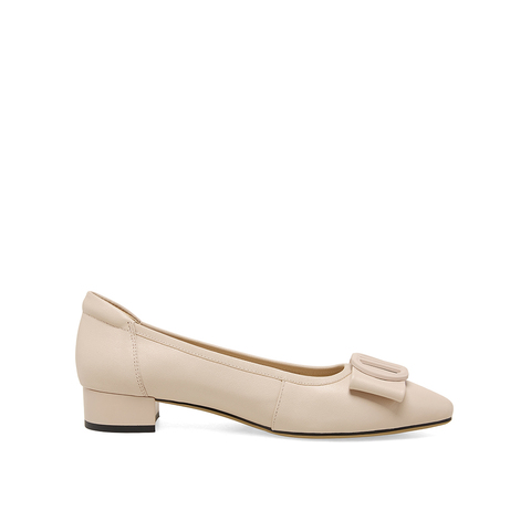 真美诗2026春季新款商场同款粗跟饰扣浅口单鞋10883AQ6