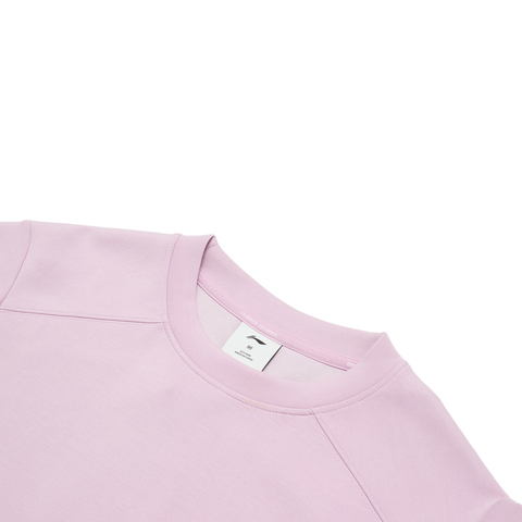 LI-NING李宁2024女子套头无帽卫衣针织无帽套头衫AWDU110-5