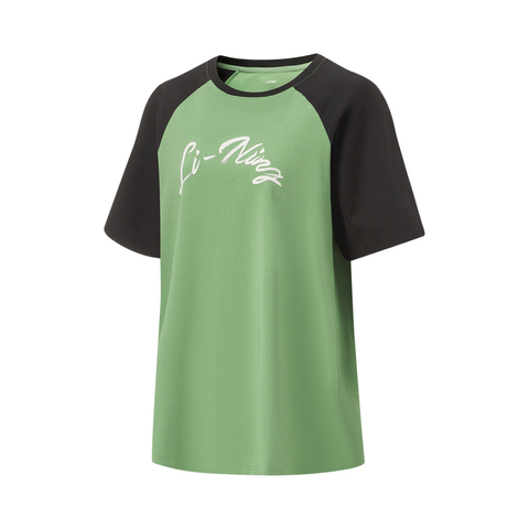 LI-NING李宁2024女子短袖T恤无领短TATSU462-3