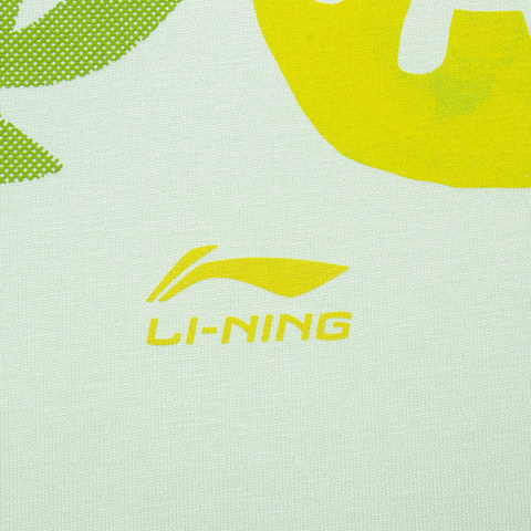 LI-NING李宁2024女子短袖文化衫无领短TAHSU338-2