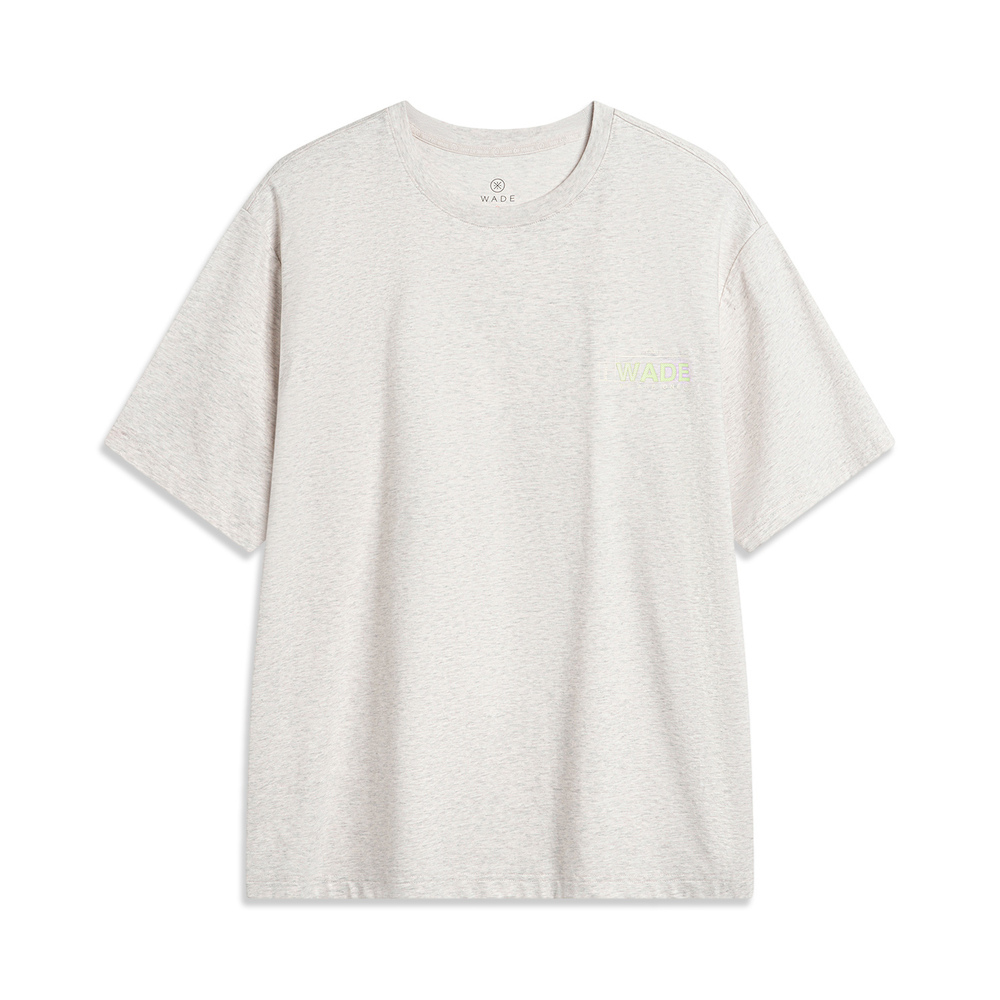 LI-NING李宁2024男子短袖文化衫无领短TAHSU363-5