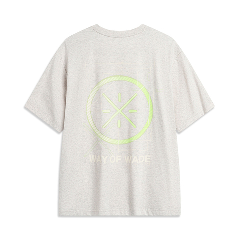 LI-NING李宁2024男子短袖文化衫无领短TAHSU363-5