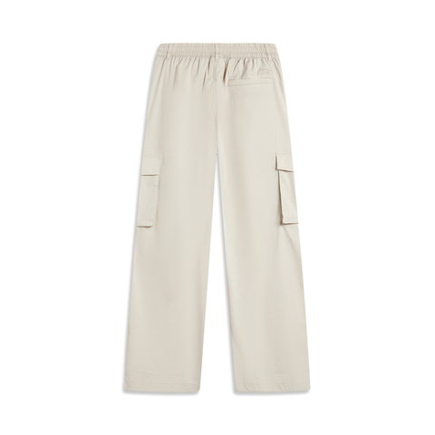 LI-NING李宁2024女子休闲长裤梭织长裤AKXU184-3