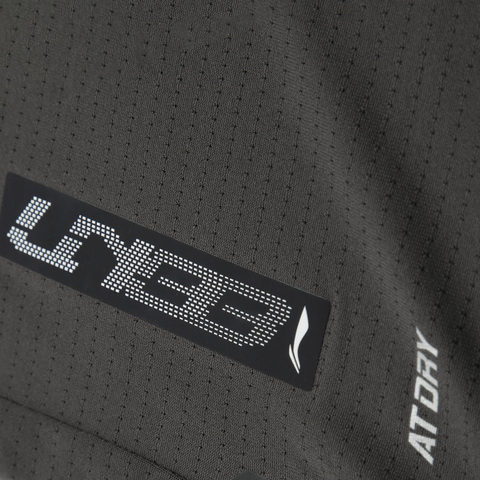 LI-NING李宁2024男子短袖T恤无领短TATSU407-3