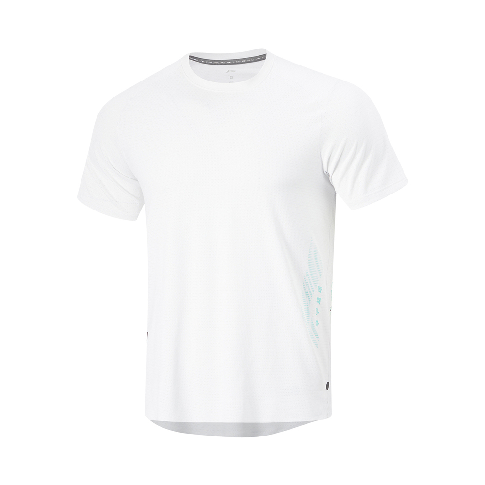 LI-NING李宁2024男子短袖T恤无领短TATSU407-2