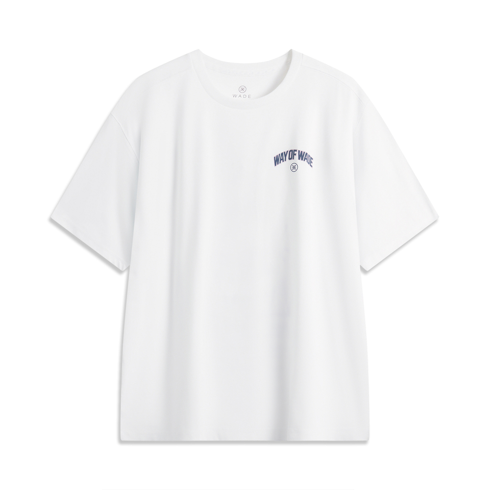 LI-NING李宁2024男子短袖文化衫无领短TAHSU169-2