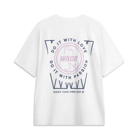 LI-NING李宁2024男子短袖文化衫无领短TAHSU169-2