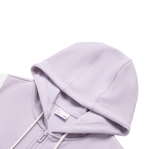 LI-NING李宁2024女子开衫连帽卫衣AWDU602-2