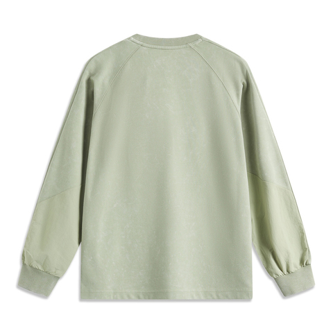 LI-NING李宁2024女子套头无帽卫衣针织无帽套头衫AWDU840-3