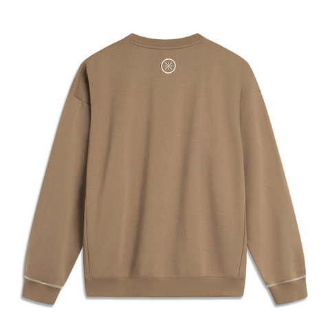 LI-NING李宁2024男子套头无帽卫衣针织无帽套头衫AWDU277-7