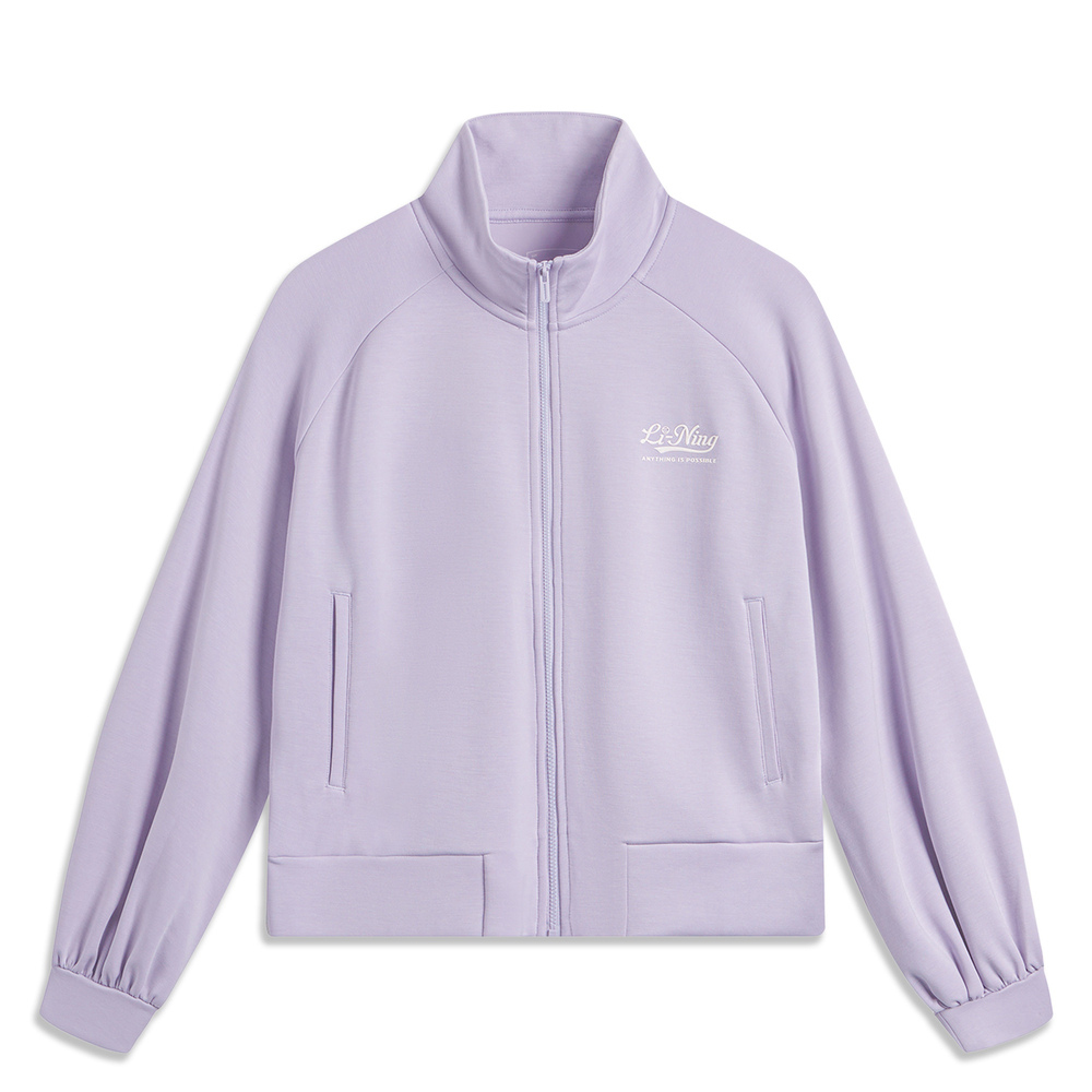 LI-NING李宁2024女子开衫无帽卫衣无帽针织外套AWDU838-1