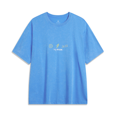 LI-NING李宁2024男子短袖文化衫无领短TAHSU401-5