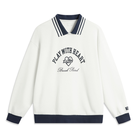 LI-NING李宁2024女子套头无帽卫衣针织无帽卫衣AWDU450-1