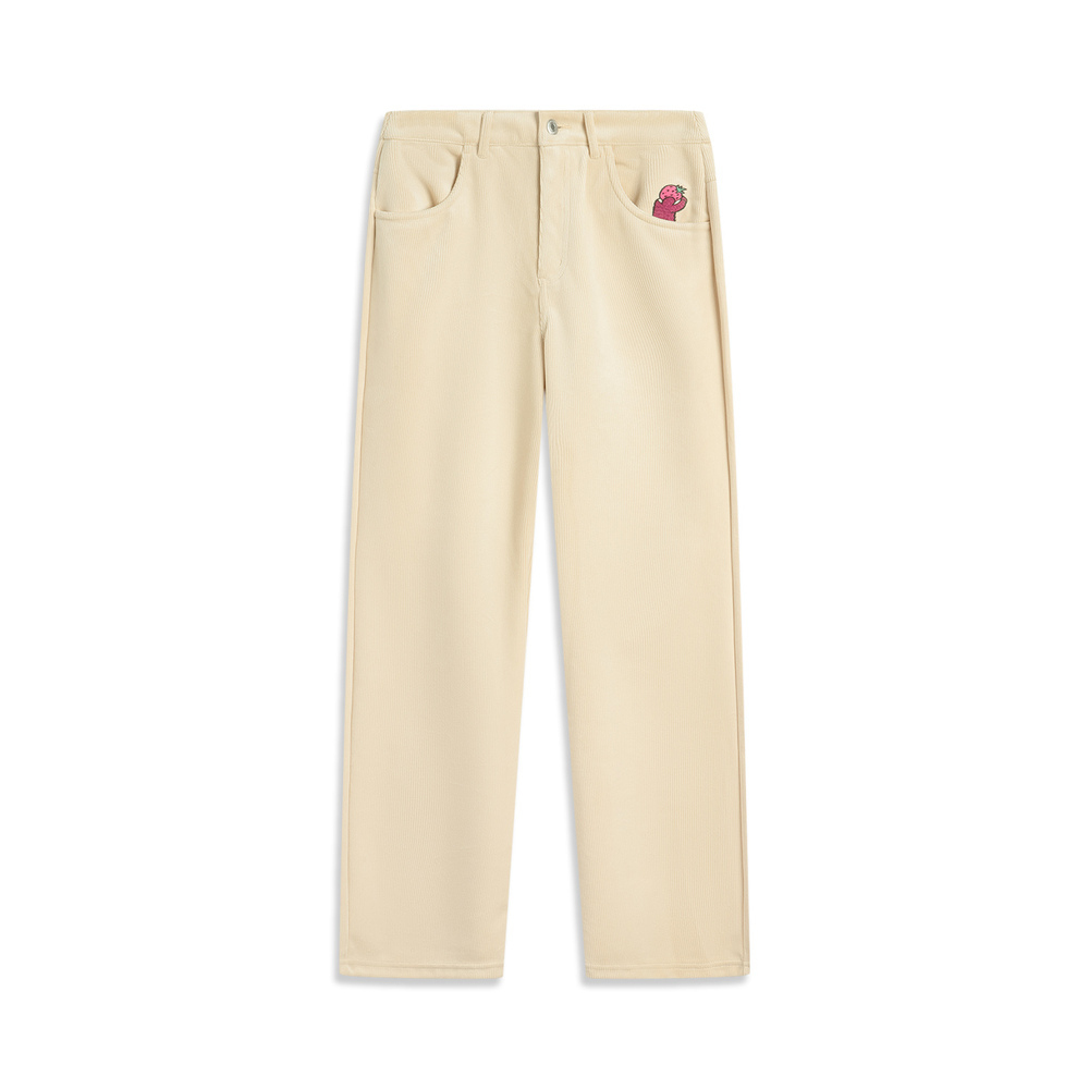 LI-NING李宁2024女子针织休闲裤针织长裤AKXU180-3