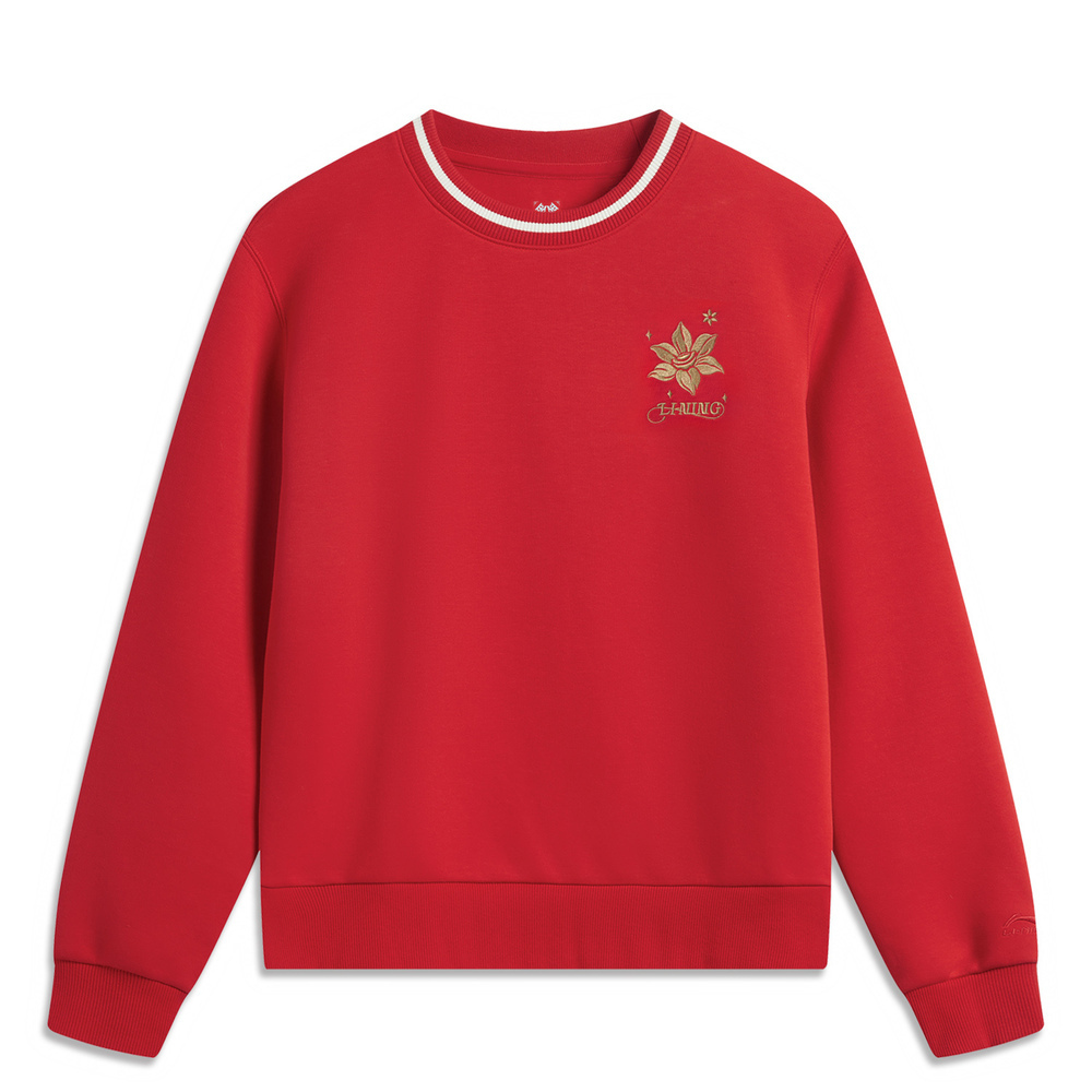 LI-NING李宁2024女子套头无帽卫衣针织无帽卫衣AWDV182-6