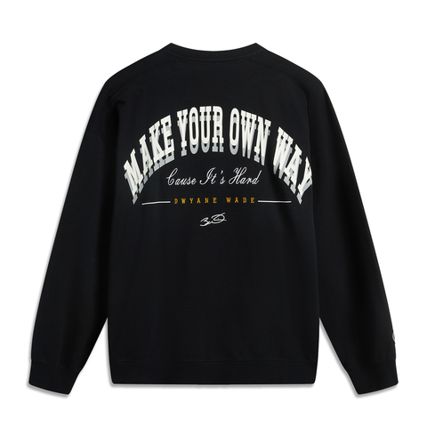 LI-NING李宁2024男子套头无帽卫衣针织无帽卫衣AWDV049-1