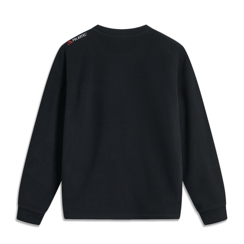 LI-NING李宁2024男子套头无帽摇粒绒卫衣人造毛绒卫衣AWDU885-2