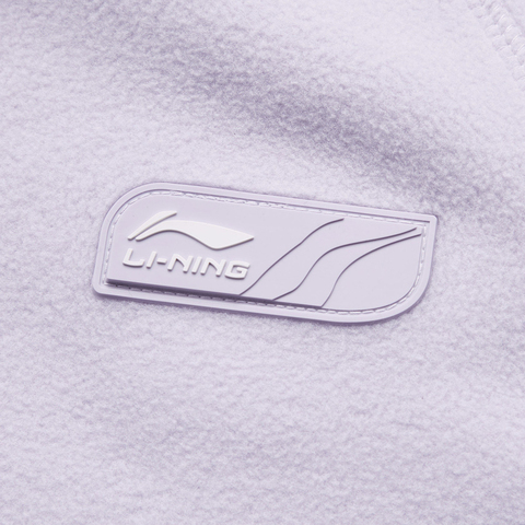LI-NING李宁2024女子套头无帽摇粒绒卫衣人造毛绒卫衣AWDU892-5