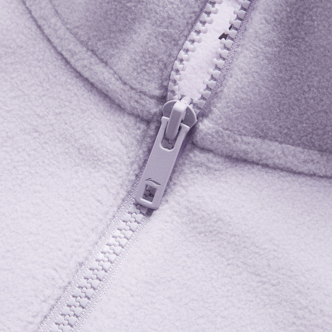 LI-NING李宁2024女子套头无帽摇粒绒卫衣人造毛绒卫衣AWDU892-5