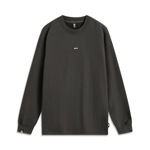 LI-NING李宁2024男子套头无帽卫衣针织无帽卫衣AWDUB91-2