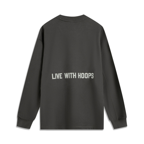 LI-NING李宁2024男子套头无帽卫衣针织无帽卫衣AWDUB91-2