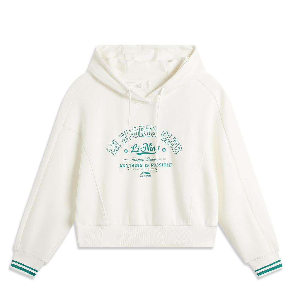 LI-NING李宁2024女子针织连帽套头衫AWDU600-1