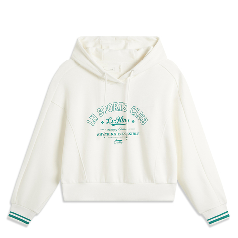 LI-NING李宁2024女子针织连帽套头衫AWDU600-1