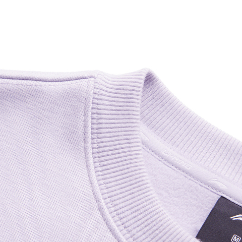 LI-NING李宁2024女子套头无帽卫衣针织无帽卫衣AWDU638-3