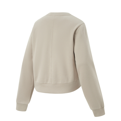 LI-NING李宁2024女子套头无帽卫衣针织无帽卫衣AWDU638-6