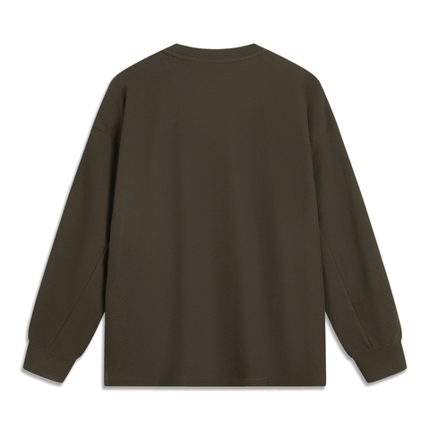 LI-NING李宁2024男子套头无帽卫衣针织无帽卫衣AWDU507-1