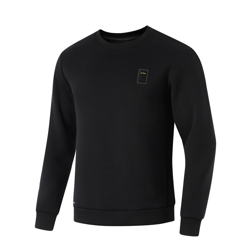 LI-NING李宁2024男子套头无帽卫衣针织无帽卫衣AWDU575-1