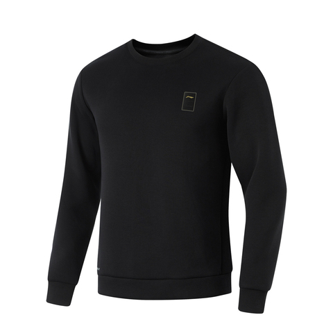 LI-NING李宁2024男子套头无帽卫衣针织无帽卫衣AWDU575-1