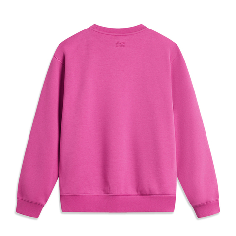 LI-NING李宁2024女子套头无帽卫衣针织无帽卫衣AWDU432-1