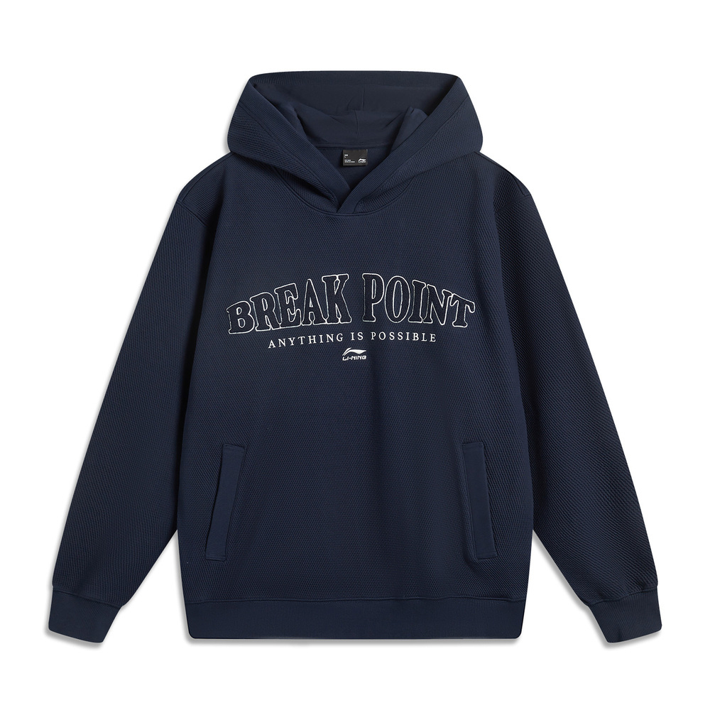 LI-NING李宁2024男子套头连帽卫衣针织连帽卫衣AWDU677-2