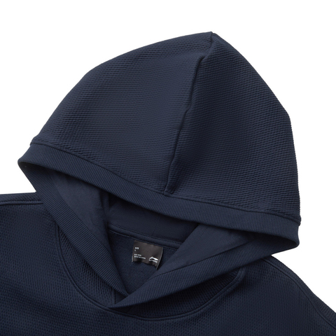 LI-NING李宁2024男子套头连帽卫衣针织连帽卫衣AWDU677-2