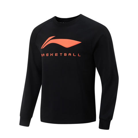 LI-NING李宁2024男子套头无帽卫衣针织无帽卫衣AWDU533-1