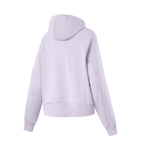 LI-NING李宁2024女子开衫连帽卫衣针织连帽外套AWDU562-6