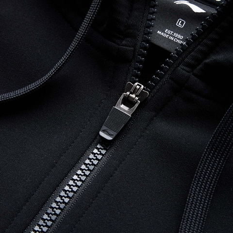 LI-NING李宁2024男子开衫连帽卫衣针织连帽外套AWDU525-1