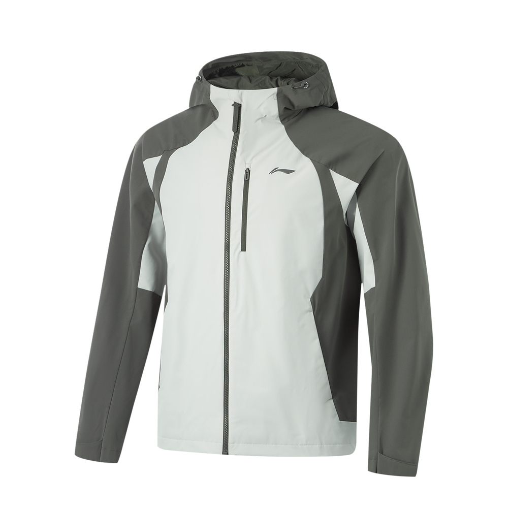 LI-NING李宁2024男子三合一(内-开衫无帽摇粒绒卫衣/外-运动风衣)三合一外套AWBU009-2